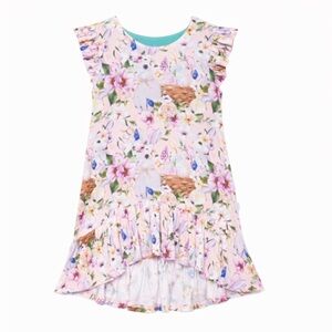 Posh Peanut - Hazel - Ruffled Cap Sleeve Hi-Low Dress - 3T 🩷